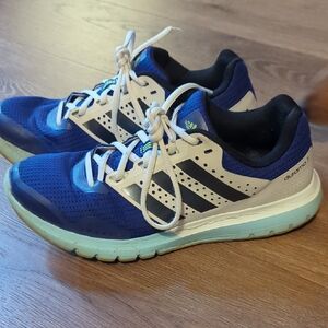 Adidas Blue and Cream Athletic Sneakers